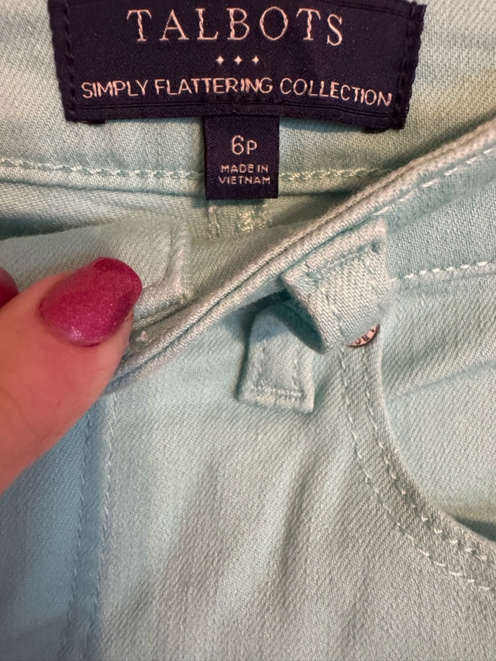Talbots Aqua Crop Jegging Jeans SIZE: 6 PETITE #10 - Picture 8 of 8